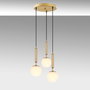 Opviq Lámpara de Araña 11469, Elegante Diseño Moderno Escandinavo, Dorado Brillante, Metal y Cristal, Ajustable 34x34x134 cm